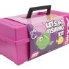 Plano 2100 Tackle Box With 100-Piece Fishing Tackle Kit Pink